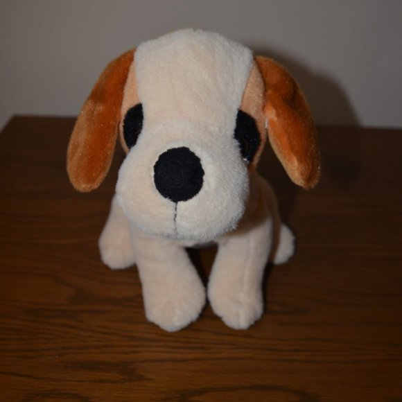 Stuffed Animal Toy Plush Embroidered Details Puppy 10" - Picture 1 of 5
